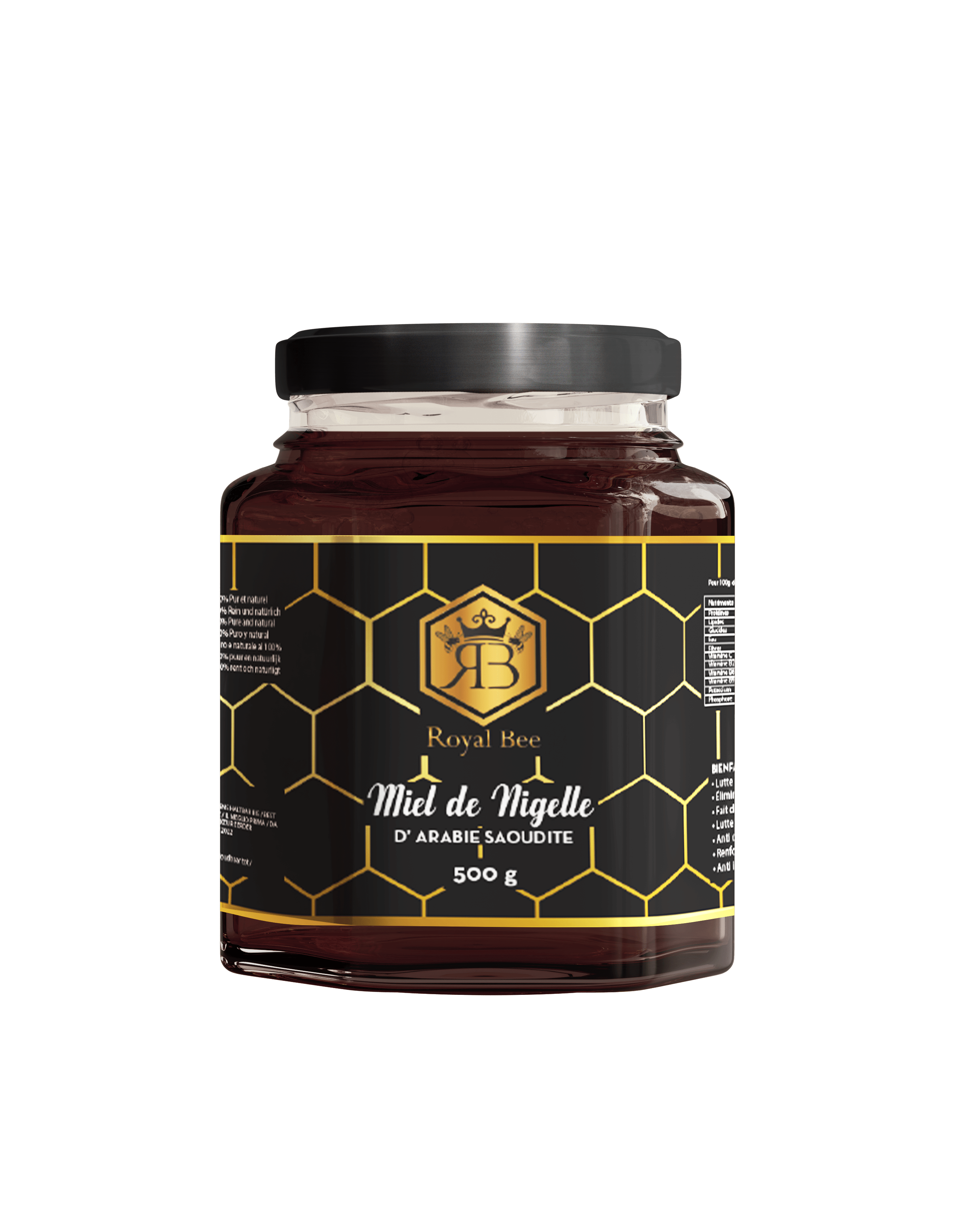 Miel de nigelle d'Égypte  Découvrez le miel noir de habba sawda
